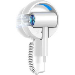 Andowl Q-F002 Πιστολάκι Μαλλιών 1600W με Επιτοίχια Βάση και Μπλε LED Φωτισμό Λευκό