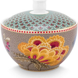 Δοχείο Ζάχαρης 300ml Pip Studio - Blooming Tales Fantasy Khaki-blue