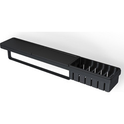 ΕΤΑΖΕΡΑ 63x10,8 εκ. ΜΕ ΜΠΟΥΚ/ΘΗΚΗ & ΠΕΤΣ/ΣΤΡΑ FRAME GEESA BLACK MATT