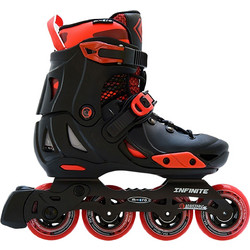 Micro Infinite Inline Αυξομειούμενα Rollers Ενηλίκων Μαύρα Κόκκινα