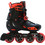 Micro Infinite Inline Αυξομειούμενα Rollers Ενηλίκων Μαύρα Κόκκινα