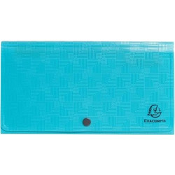 ΝΤΟΣΙΕ ΦΥΣΑΡΜΟΝΙΚΑ-ΑΡΧΕΙΟΘΗΚΗ EXACOMPTA 26x14cm ΜΕ 7 ΘΕΣΕΙΣ ΚΑΙ ΚΟΥΜΠΙ CYAN 55399E