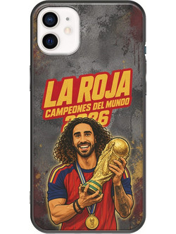 Θήκη La Roja Campeones del Mundo - Marc Cucurella iPhone 12 Black TPU (Μαύρη Σιλικόνη)