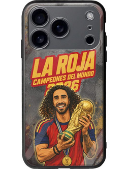 Θήκη La Roja Campeones del Mundo - Marc Cucurella iPhone 17 Pro Groove TPU (Tempered Glass και TPU)
