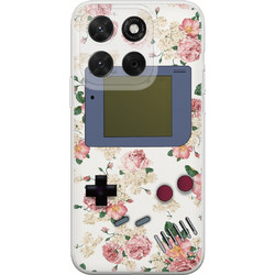 Θήκη Floral Gameboy Motorola Moto G67 5G Flexible TPU (Διάφανη Σιλικόνη)