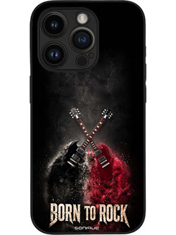 Sonique Men's Edition Back Cover με Σχέδιο «Born to Rock» (iPhone 14 Pro)