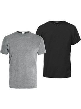 Σετ 2 ανδρικά μπλουζάκια T-shirt εργασίας γκρι και μαύρο - KAPRIOL(3220)