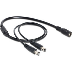 DeLock DC - DC Cable 0.5m Μαύρο 83286