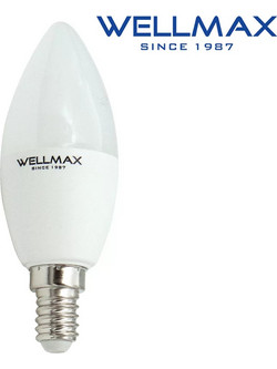 ΛΑΜΠΑ LED ΚΕΡΙ E14 5W 470LM 220 6500K DAY LIGHT WELLMAX