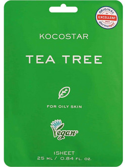 Kocostar Tea Tree Sheet Μάσκα Προσώπου για Λάμψη 25ml