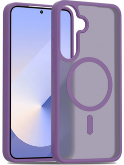 Θήκη Κινητού - Phone Case για Samsung Galaxy S24 FE 6.7" Ημιδιάφανη Ματ Φιμέ Μωβ MagSafe/Magnetic Υβριδική TPU/PC Shockproof Anti-Scratch Ανθεκτική Αντιολισθητική με Προστασία Κάμερας (Κωδ.1-CASE0049