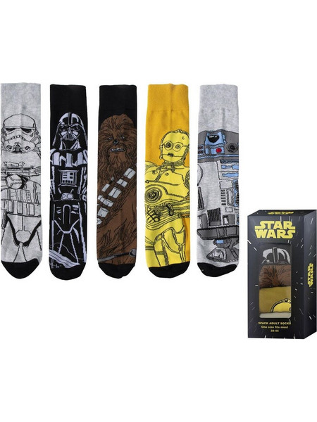 Star Wars adult pack 5 socks 12 Τεμ