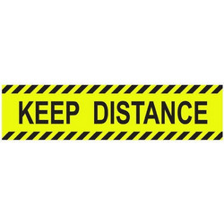 Αυτοκόλλητη επιγραφή KEEP DISTANCE 32x8εκ