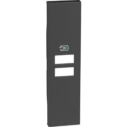 Πλήκτρο Πρίζα Φόρτισης 2USB 1 Στοιχείου Μαύρο Living Now