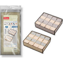 Organizer Συρταριού μπεζ-καφέ χρώμα με 16 θέσεις 36x28x10cm