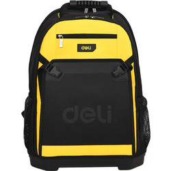 DELI TOOLS BACKPACK 17' WITH HARD CASE YELLOW BLACK