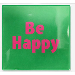 Σουβέρ κεραμικό Be Happy 9x9cm 27516 KZ371