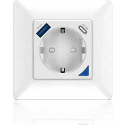 COOLSEER COLSUP02WE EU WIFI USB WALL SOCKET PC PANEL