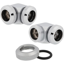 CORSAIR HYDRO X FITTING HARD XF 90 ANGLED CHROME 2-PACK (12MM OD COMPRESSION)