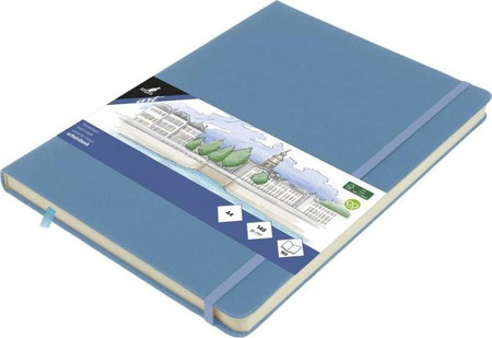 Kangaro - Sketchbook Με Σκληρό Εξώφυλλο Και Λάστιχο, Sky Blue A4 80 Φύλλα K-861335