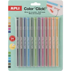 Σετ 12 Ανταλλακτικά για μηχανικά Μολύβια APLI Color Click