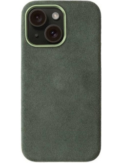 Θήκη iPhone 14 / 13 Rosso Avanti Back Cover από Premium Alcantara με MagSafe - Green (8719246549915)