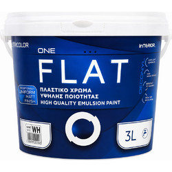Πλαστικό Χρώμα DECONYL FLAT Λευκό - 3LT