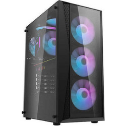 Darkflash DK352 Plus Black Gaming Midi Tower Κουτί Υπολογιστή με Πλαϊνό Παράθυρο