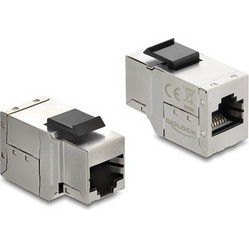 DELOCK DELOCK Keystone module RJ45 90835, θηλυκό σε θηλυκό, Cat 6A STP, ασημί