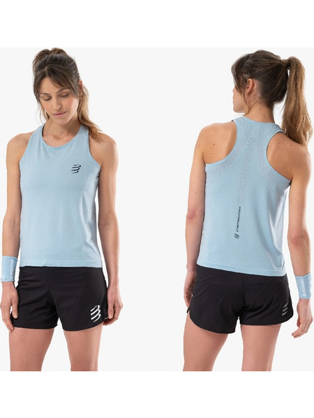 COMPRESSPORT PERFORMANCE SINGLET WOMAN - CASHMERE BLUE