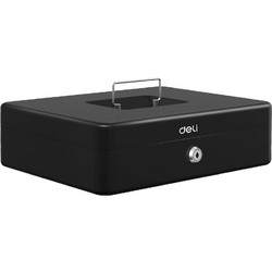 DELI PORTABLE EXTRA LARGE SLIM CASH BOX BLACK