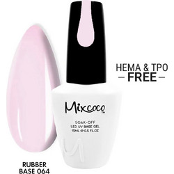 Mixcoco Soak-Off Led Uv Color Coat 064 Base Coat Ημιμόνιμο Βερνίκι Νυχιών 15ml