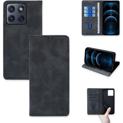 Sonique Vintage Magnet Θήκη Πορτοφόλι Μαύρο (Motorola Edge 70 5G)