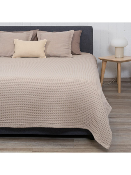 Κουβέρτα Πικέ Μονή (170x240) Naf-Naf Waffle Beige