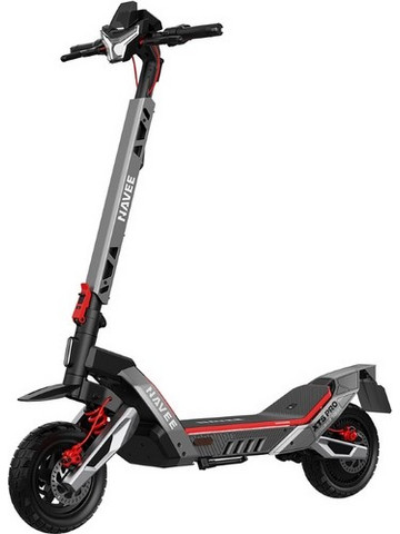 Navee XT5 Pro Ηλεκτρικό Πατίνι 25km/h Max Ταχύτητα και 75km Αυτονομία Γκρι Μαύρο Κόκκινο