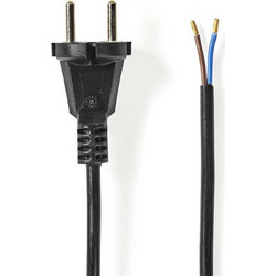 Καλώδιο Τροφοδοσίας Nedis CEE 7/17 Ατερμάτιστο 2 x 1mm 15m Black CEGL11940BK150