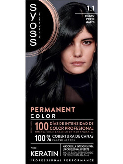 Syoss Color 1-1 Black Μόνιμη Βαφή Μαλλιών