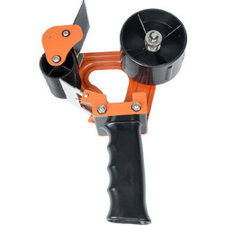 GloboStar(R) 79951 Επαγγελματική Μηχανή Ταινίας Συσκευασίας Χειρός DELI Μ16.5 x Π7.8 x Υ24cm - Πορτοκαλί & Μαύρο