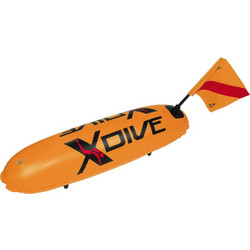 XDIVE Nemo - Σημαδούρα Τορπίλη PVC Μονού Θαλάμου με Αποσπώμενη Σημαία, Χρώμα: Πορτοκαλί