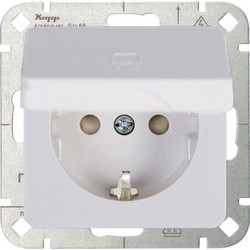 Πρίζα Ρεύματος Μονή Με Καπάκι HK02 914913005 16A 250V White Kopp