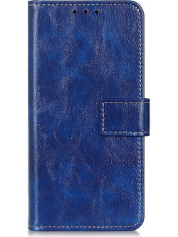 Tel1 Huawei P Smart 2021 Retro Crazy Horse Θήκη Βιβλίο - Blue