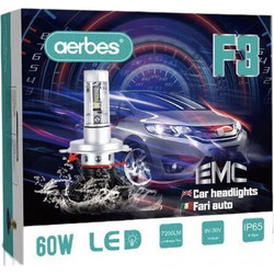 Λάμπες Αυτοκινήτου H4 / H1 LED 6000K Ψυχρό Λευκό 60W 2τμχ AB-F3-H4