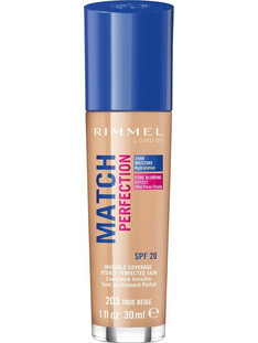 Rimmel Match Perfection 203 True Beige Liquid Foundation SPF20 30ml