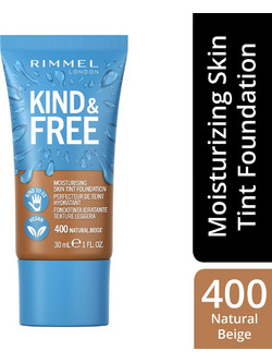 Rimmel Kind & Free Moisturising Skin Tint 400 Natural Beige Liquid Foundation 30ml