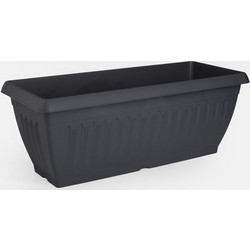 Ζαρντινιέρα Πλαστική Ανθρακί 61x26x22.5cm - 22lt