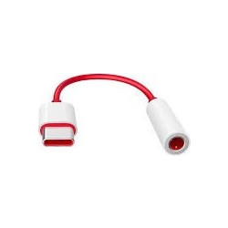 OnePlus(R) - Αντάπτορας Converter από Type -C σε Headphones Jack 3,5mm- Κόκκινο