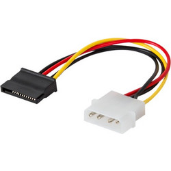 SAVIO AK-10 Καλώδιο Τροφοδοσίας 4-Pin Molex to 15-Pin SATA III 0.3m Multicolor
