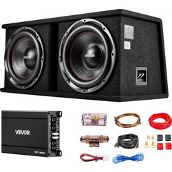 Vevor T-1202A Αυτοενισχυόμενο Subwoofer Αυτοκινήτου 12" 1200W RMS με Κούτα