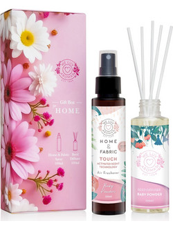Gift Box Baby Powder - Spray Χώρου & Υφασμάτων και Αρωματικό με Sticks