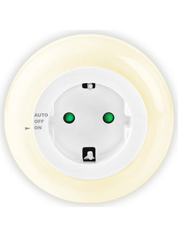 SONORA RING LIGHT Φωτάκι νυκτός LED με pass through πρίζα σούκο. - SONORA